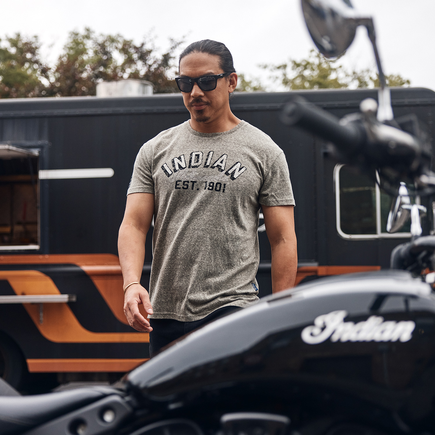 Men's Est. 1901 Shadow Block T-Shirt, Green | Indian Motorcycle