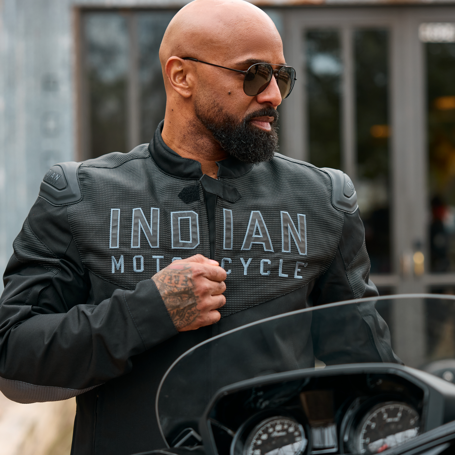 Men's Rainier Jacket, Black | Indian Motorcycle