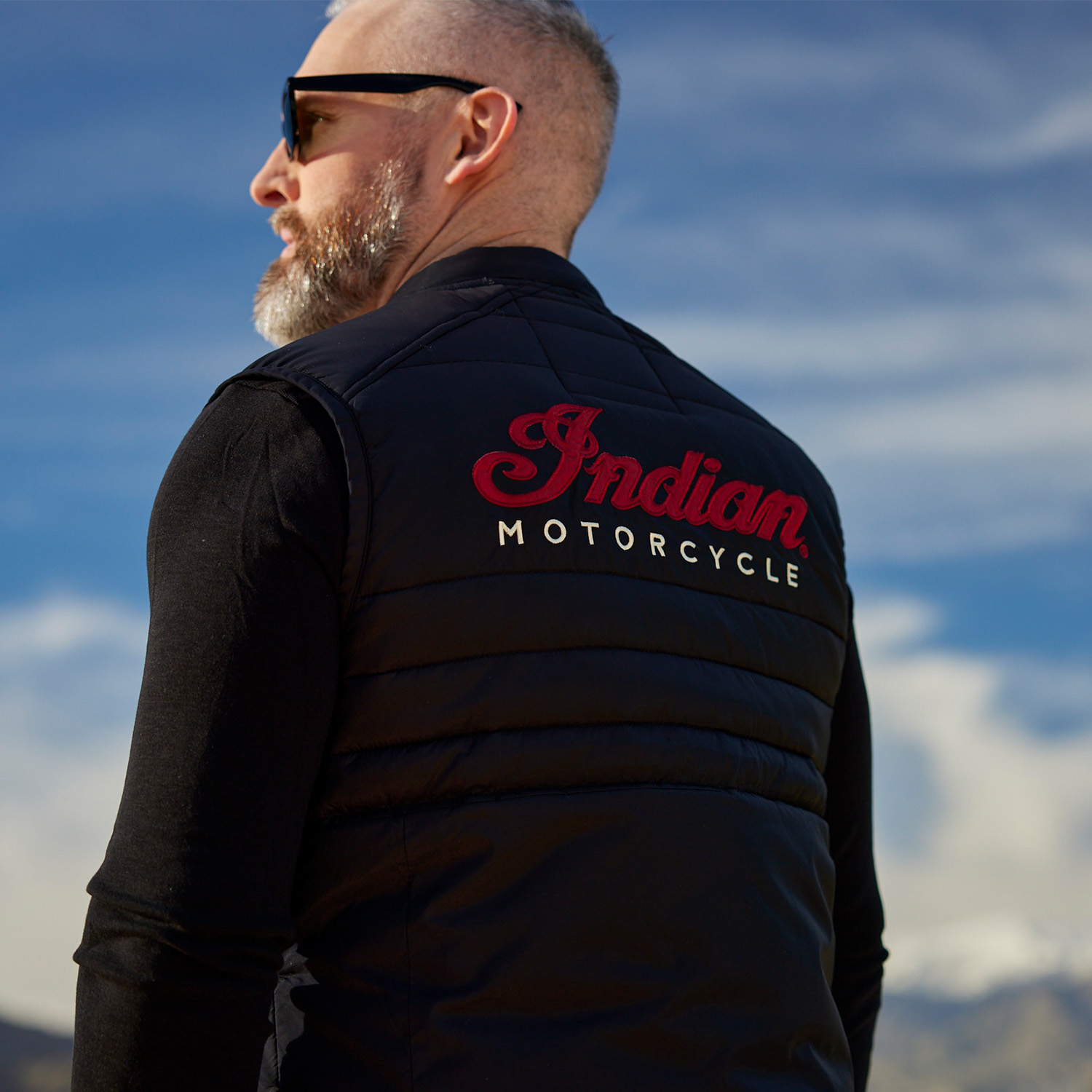 tomo 　HYEON pepper gilet Men's Clayton Thermo Vest, Black | Indian Motorcycle FR-CA