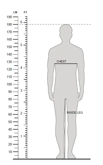 Men's Size Chart Image