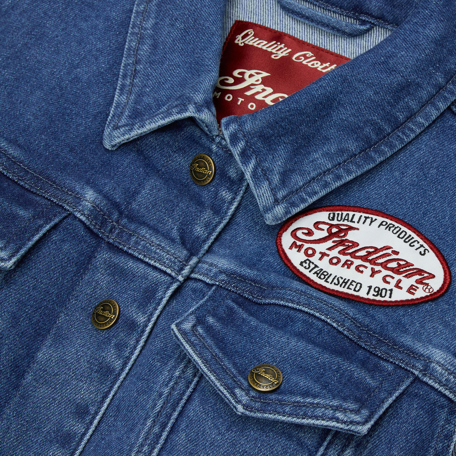 Women's Portland Denim Vest, Blue | Indian Motorcycle