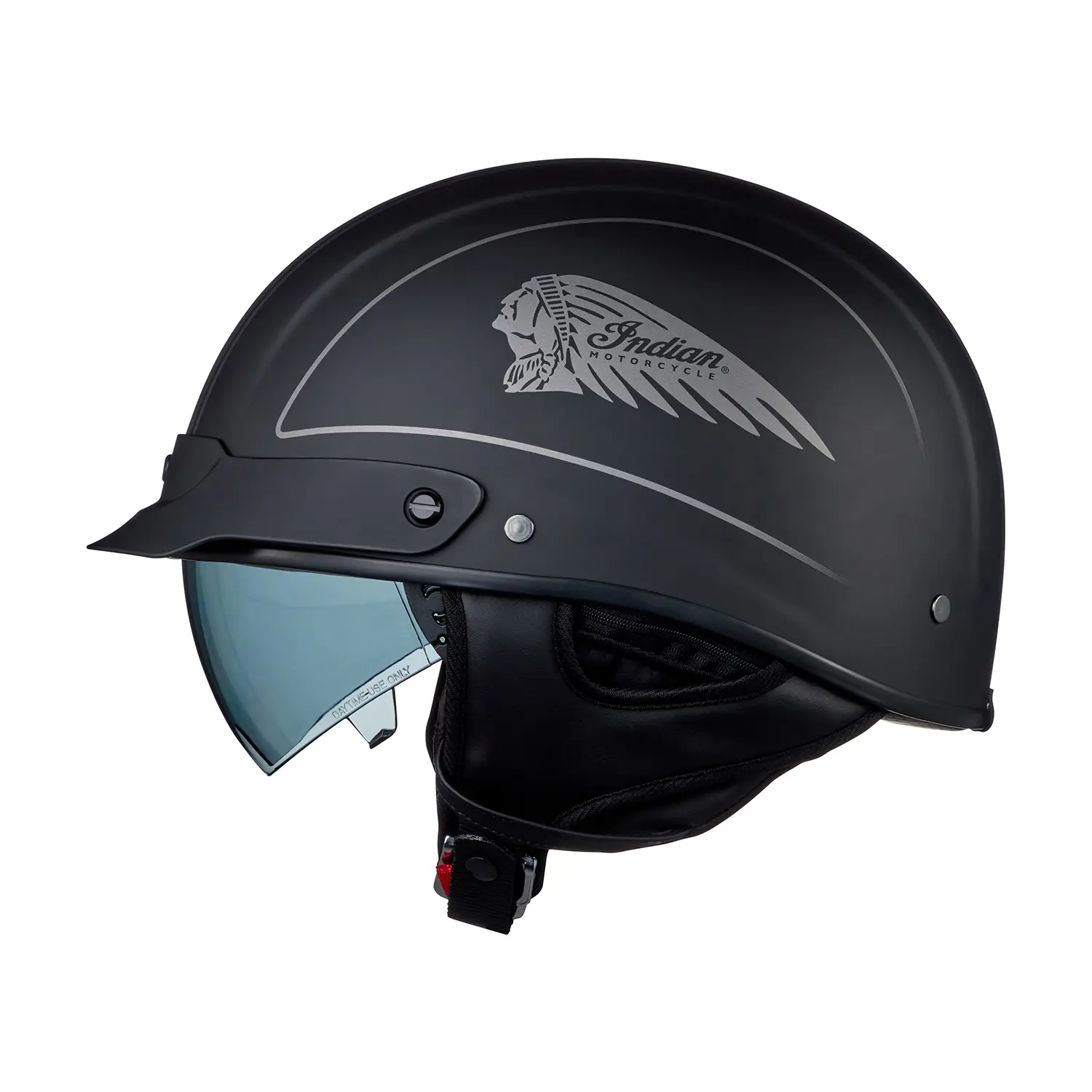 Headdress Half Helmet, Black Headdress Half Helmet, Black