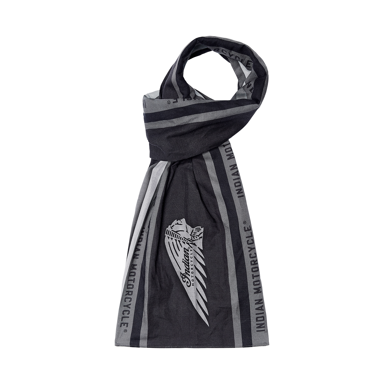 Headdress Cotton Linen Scarf, Black | Indian Motorcycle