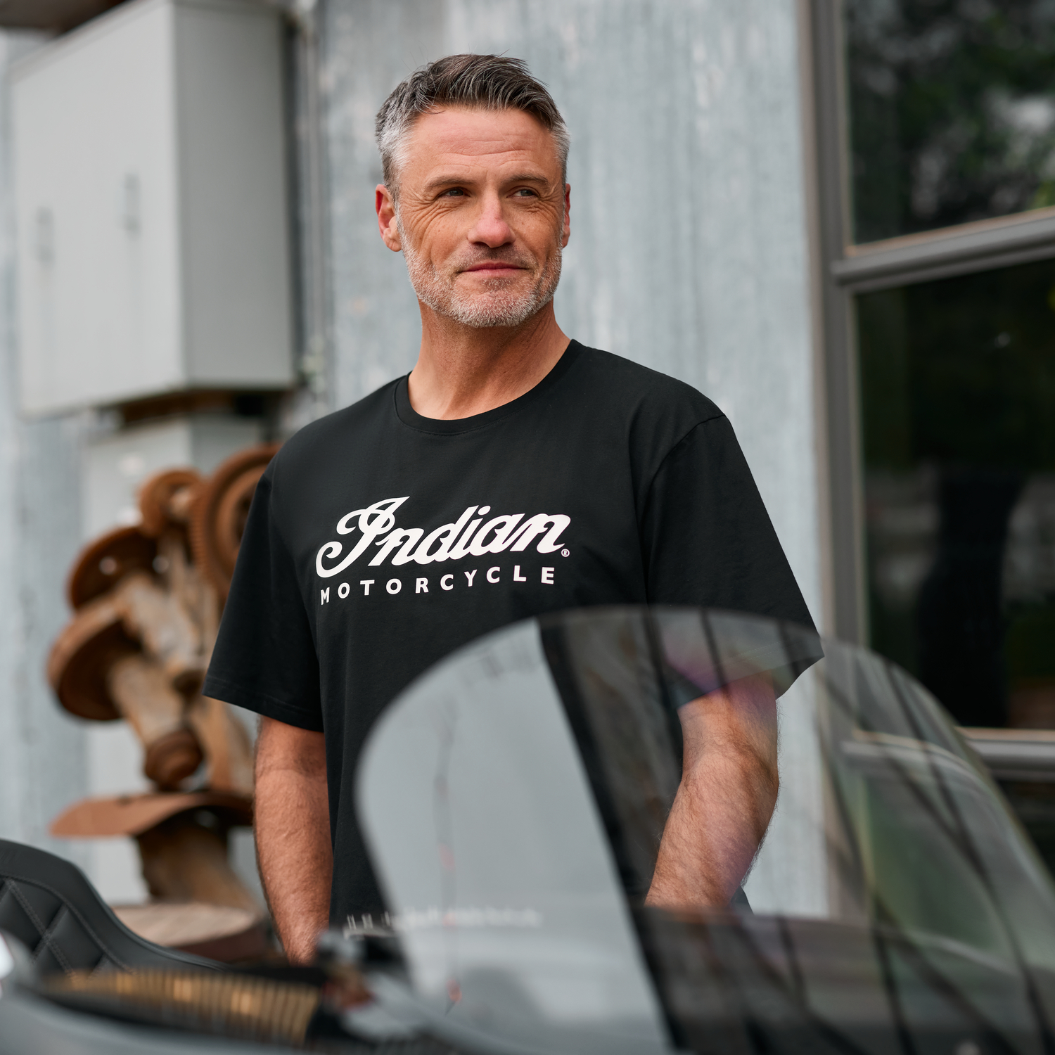 Men's Essential Script Logo T-Shirt, Black | Indian Motorcycle