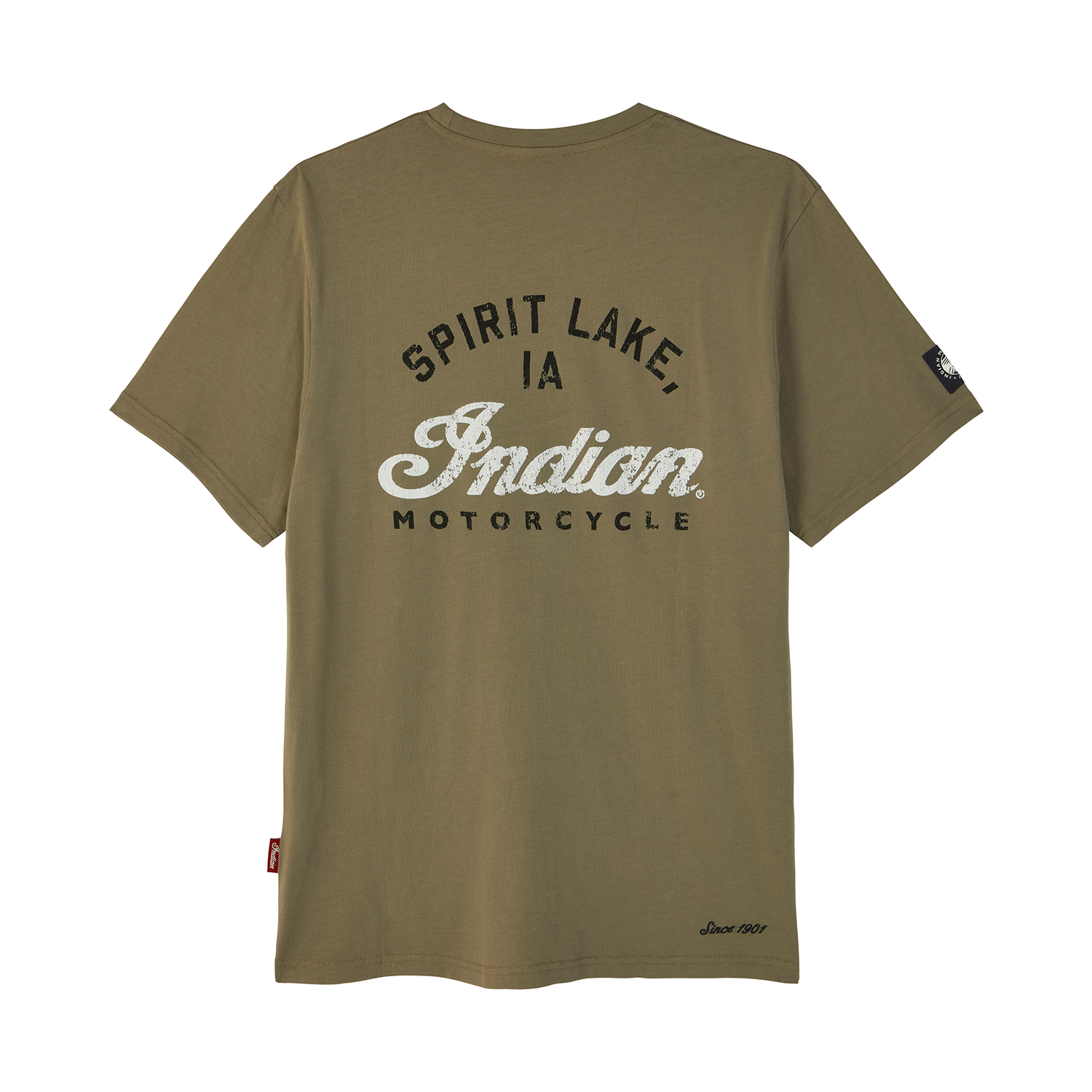 Indian Motorcycle 刺繍ボウリングシャツ Men's Spirit Lake IA Pocket T-Shirt, Green | Indian Motorcycle