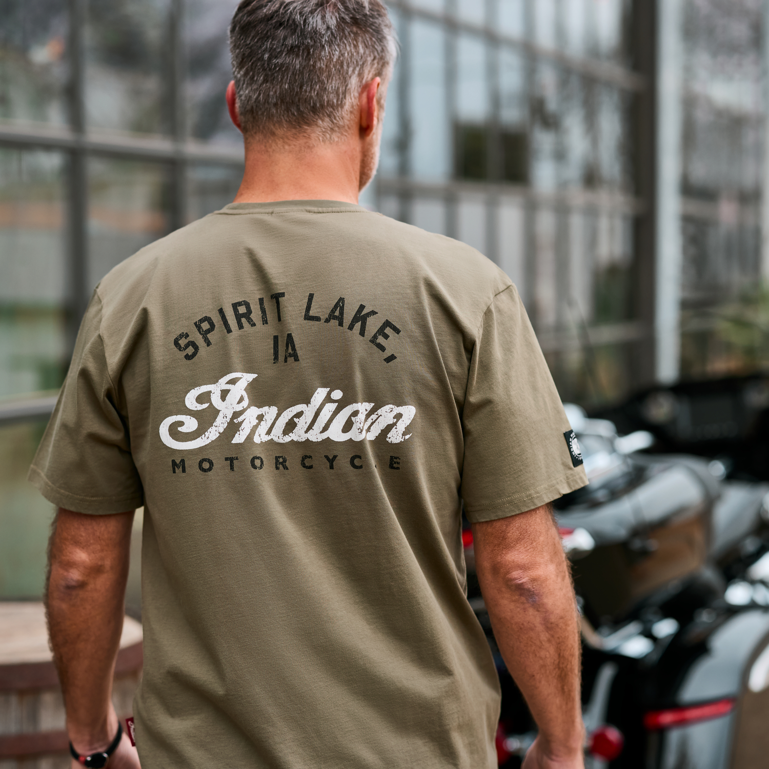 Men's Spirit Lake IA Pocket T-Shirt, Green | Indian Motorcycle