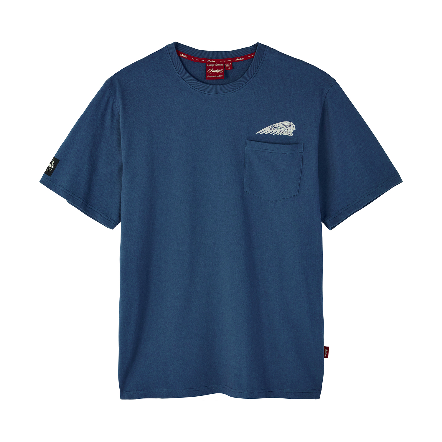 Men's Motor Oils Pocket T-Shirt, Blue | Indian Motorcycle