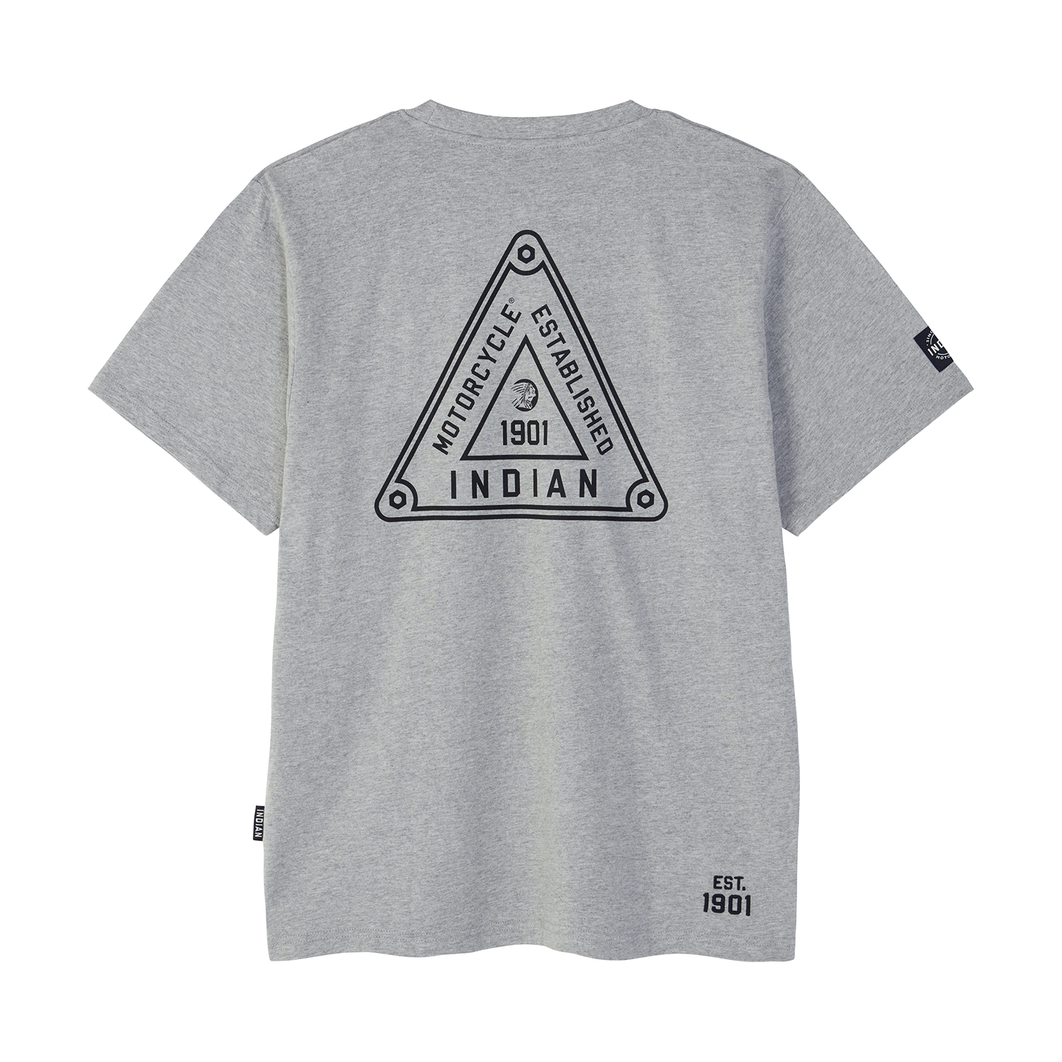 Men's Triangle Sign Printed T-Shirt, Gray | Indian Motorcycle