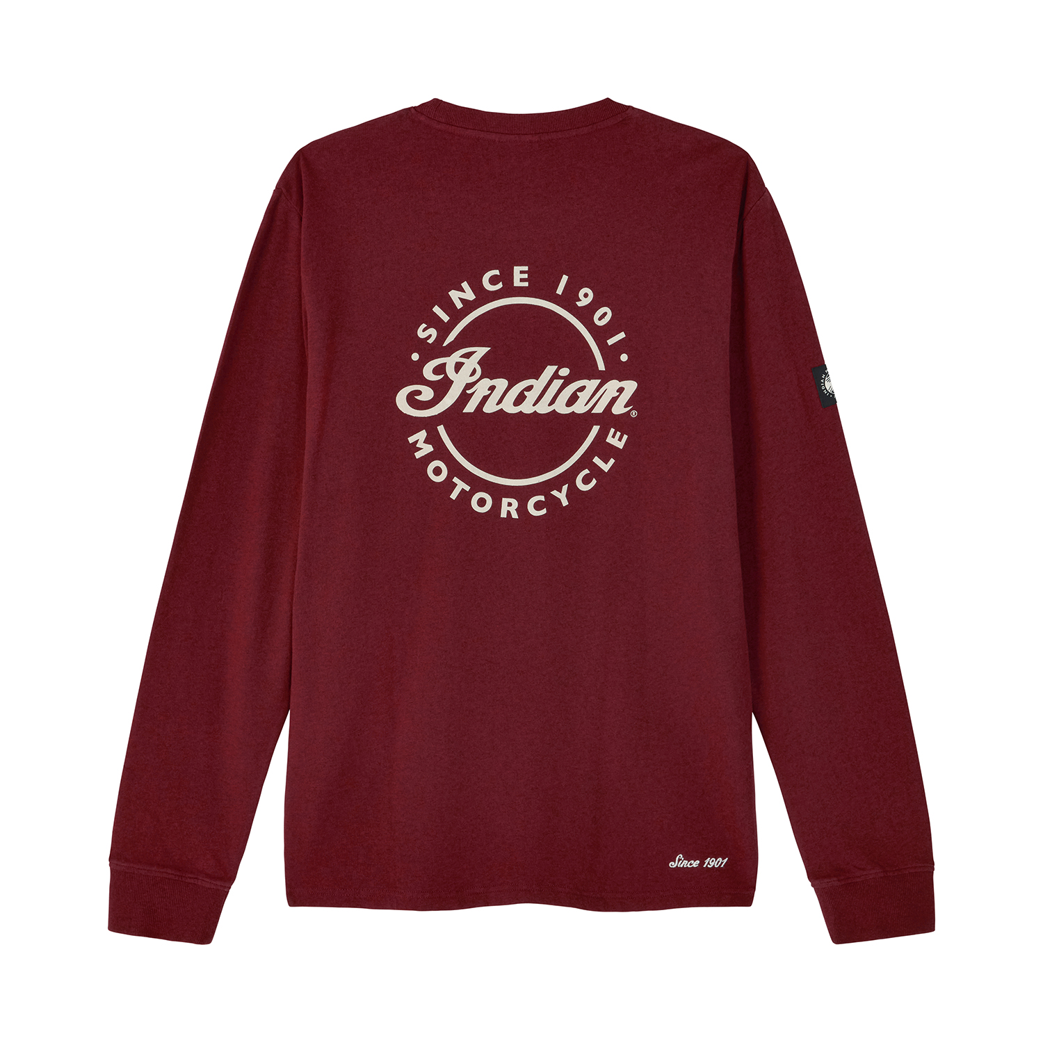 Men's Script Icon Pocket Long Sleeve T-Shirt, Port | Indian Motorcycle