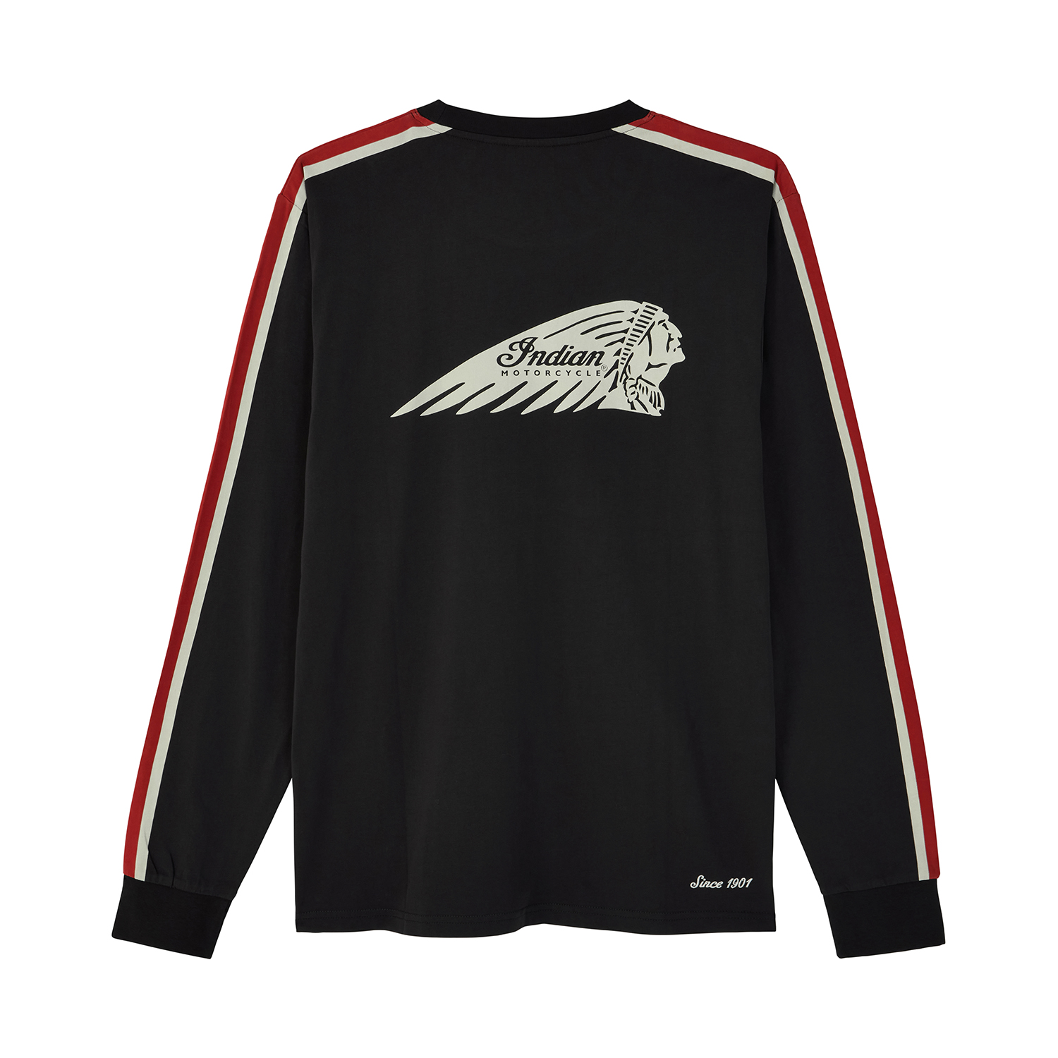 Indian Motorcycle Men's Striped Headdress Long Sleeve T-Shirt