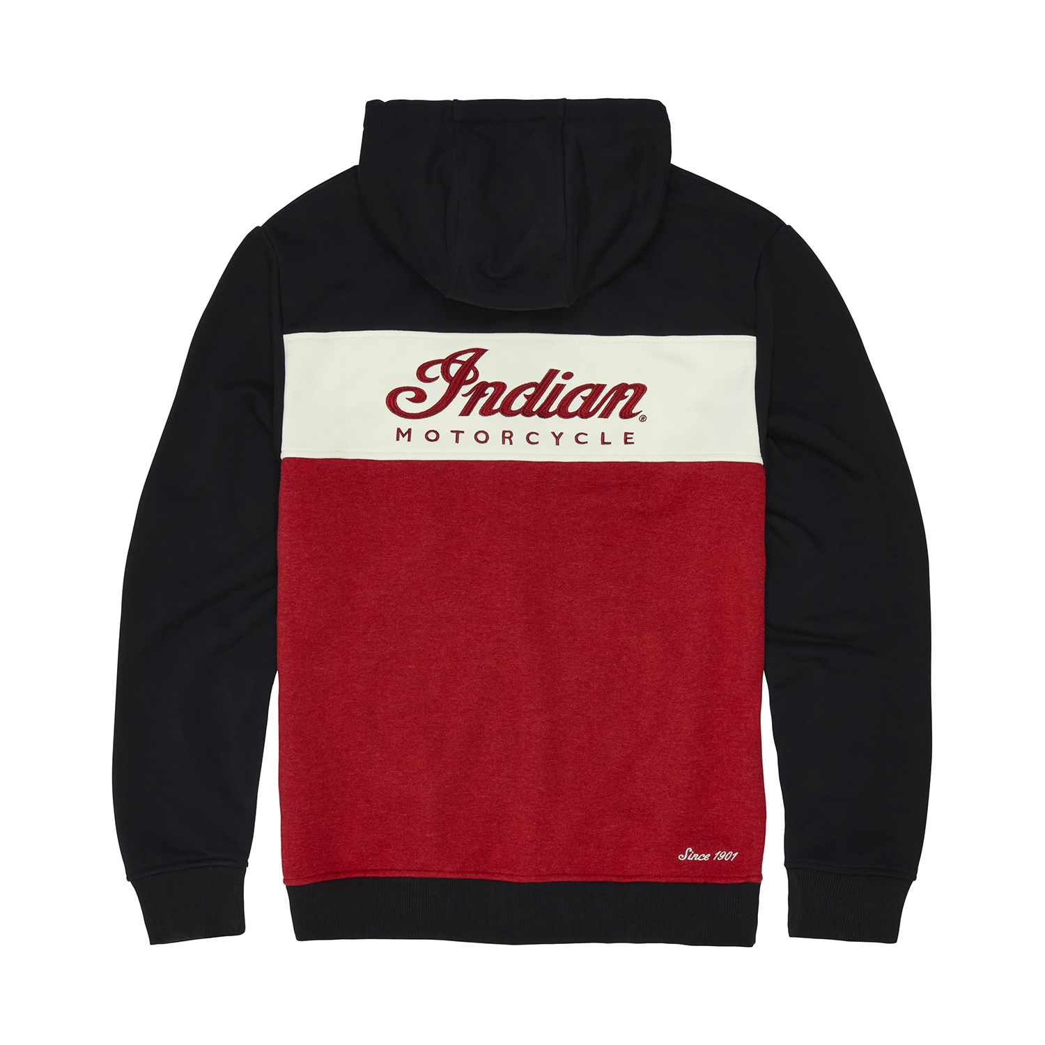 Indian Motorcycle Men's Script Logo Colorblock Hoodie Red 2865620