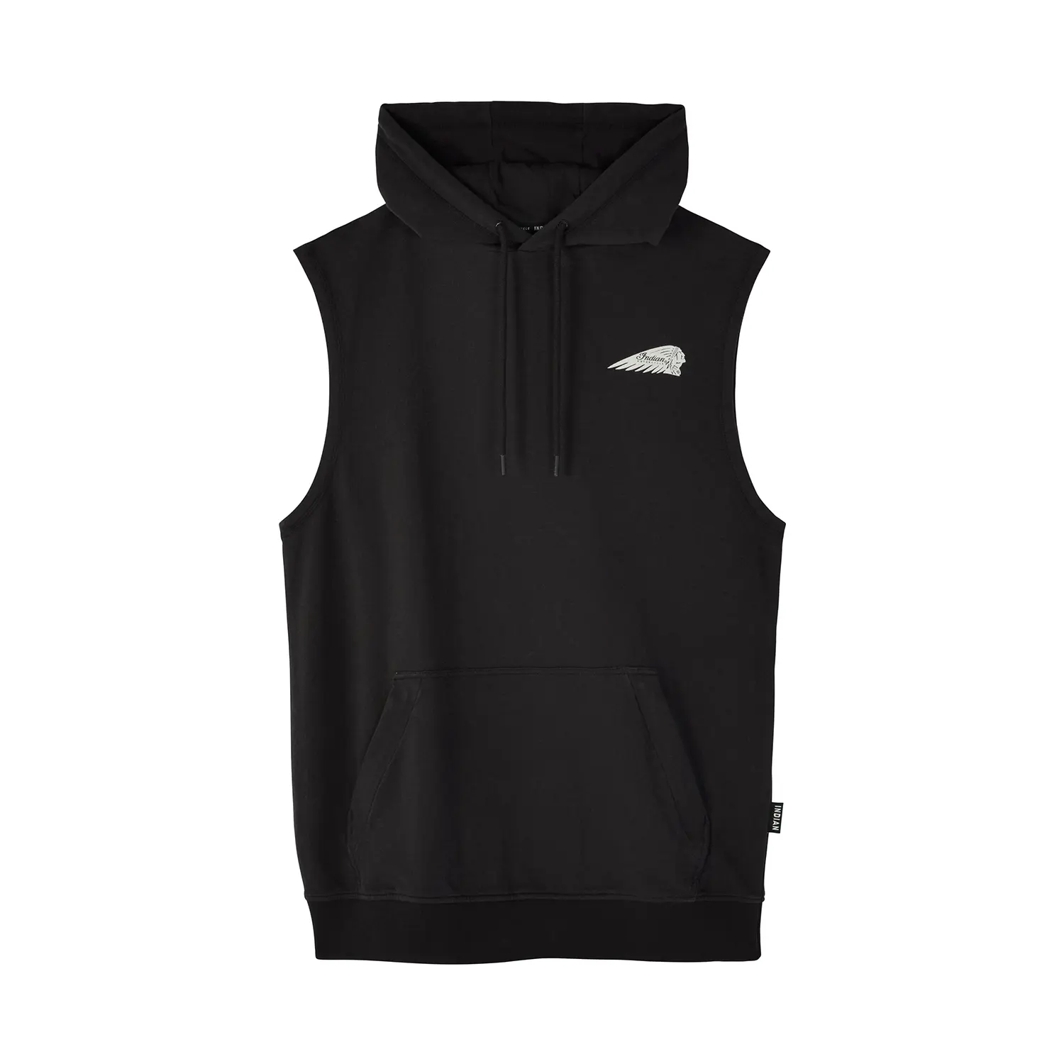 Men's Sleeveless Established 1901 Hoodie, Black Indian Motorcycle