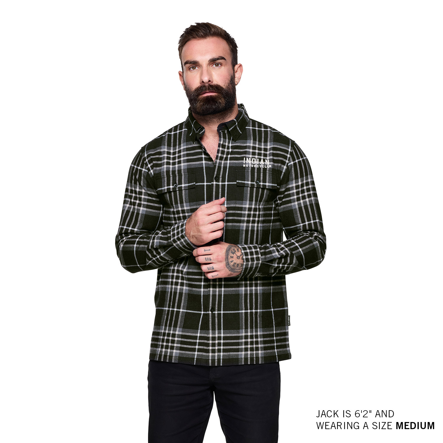 Men's San Antonio Plaid Shirt, Black | Indian Motorcycle