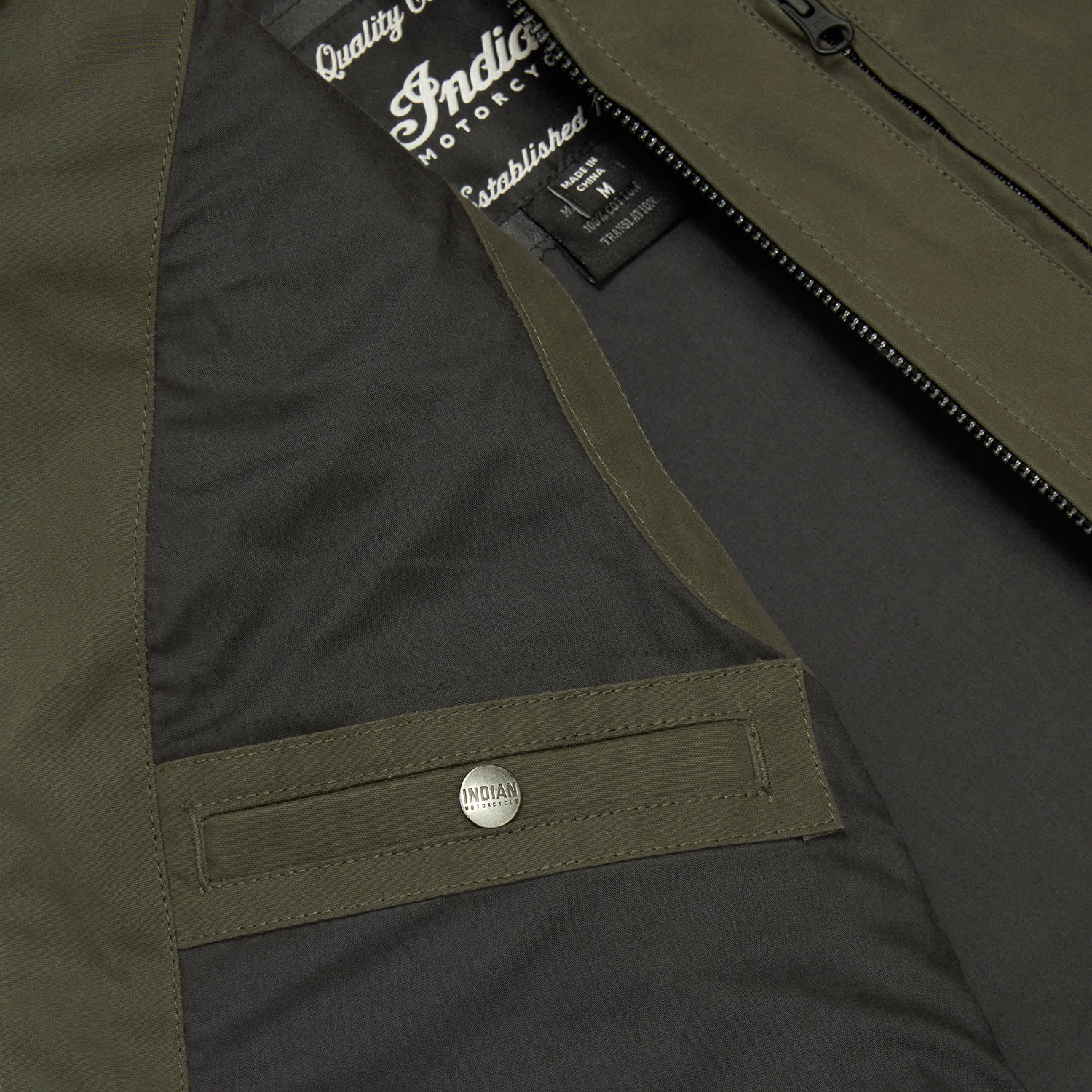 Men's Nevada Vest, Dark Green | Indian Motorcycle NO
