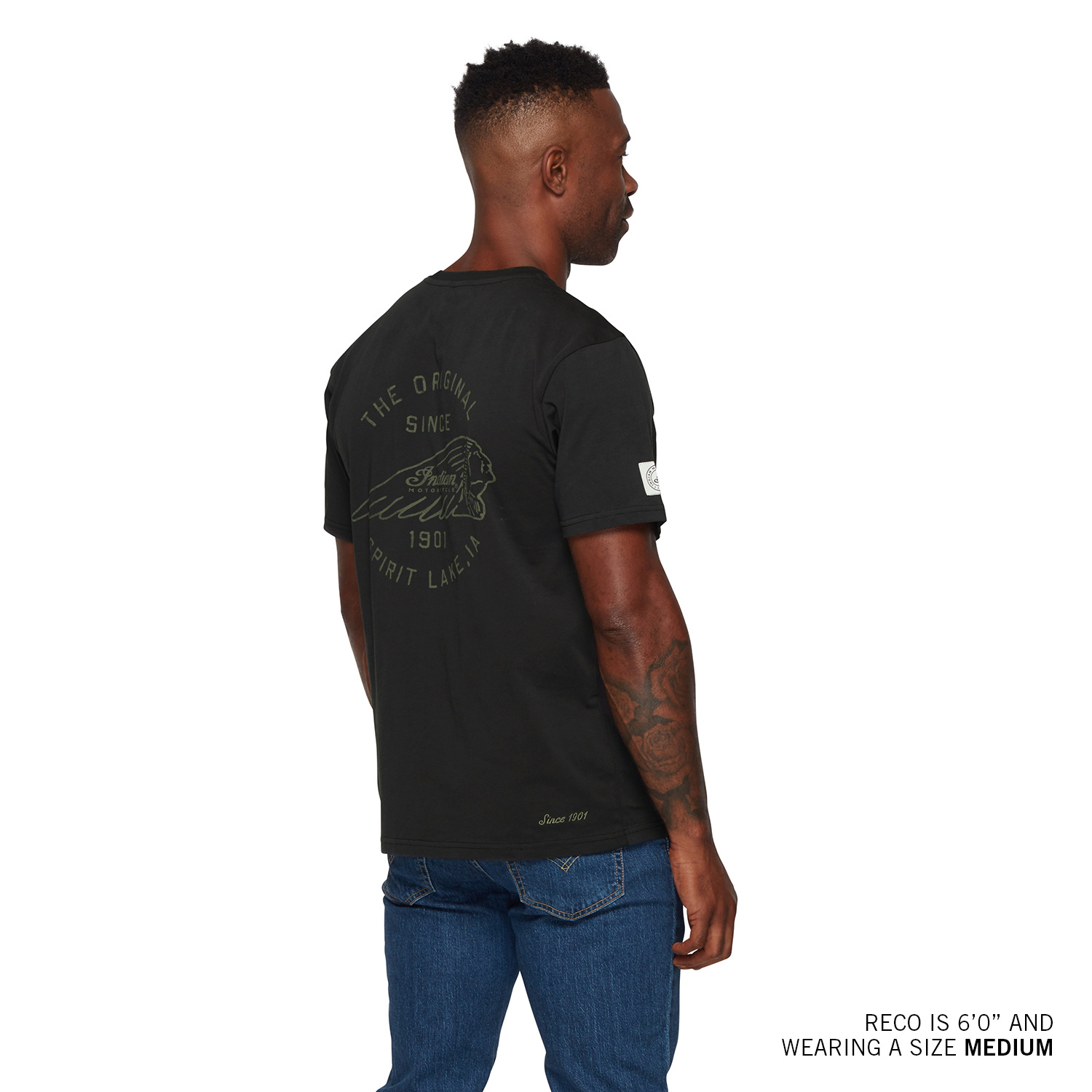 Men's Pocket Original Headdress T-Shirt, Black | Indian