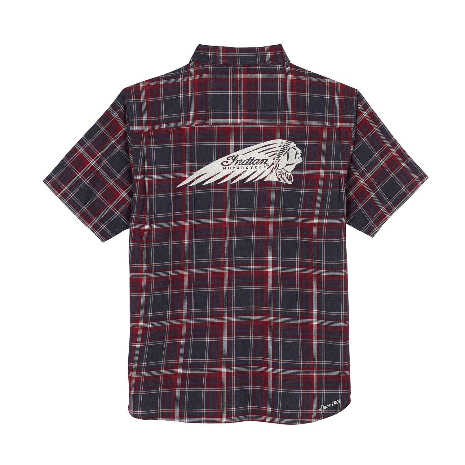 Men's Springfield Plaid Shirt, Navy | Indian Motorcycle NO