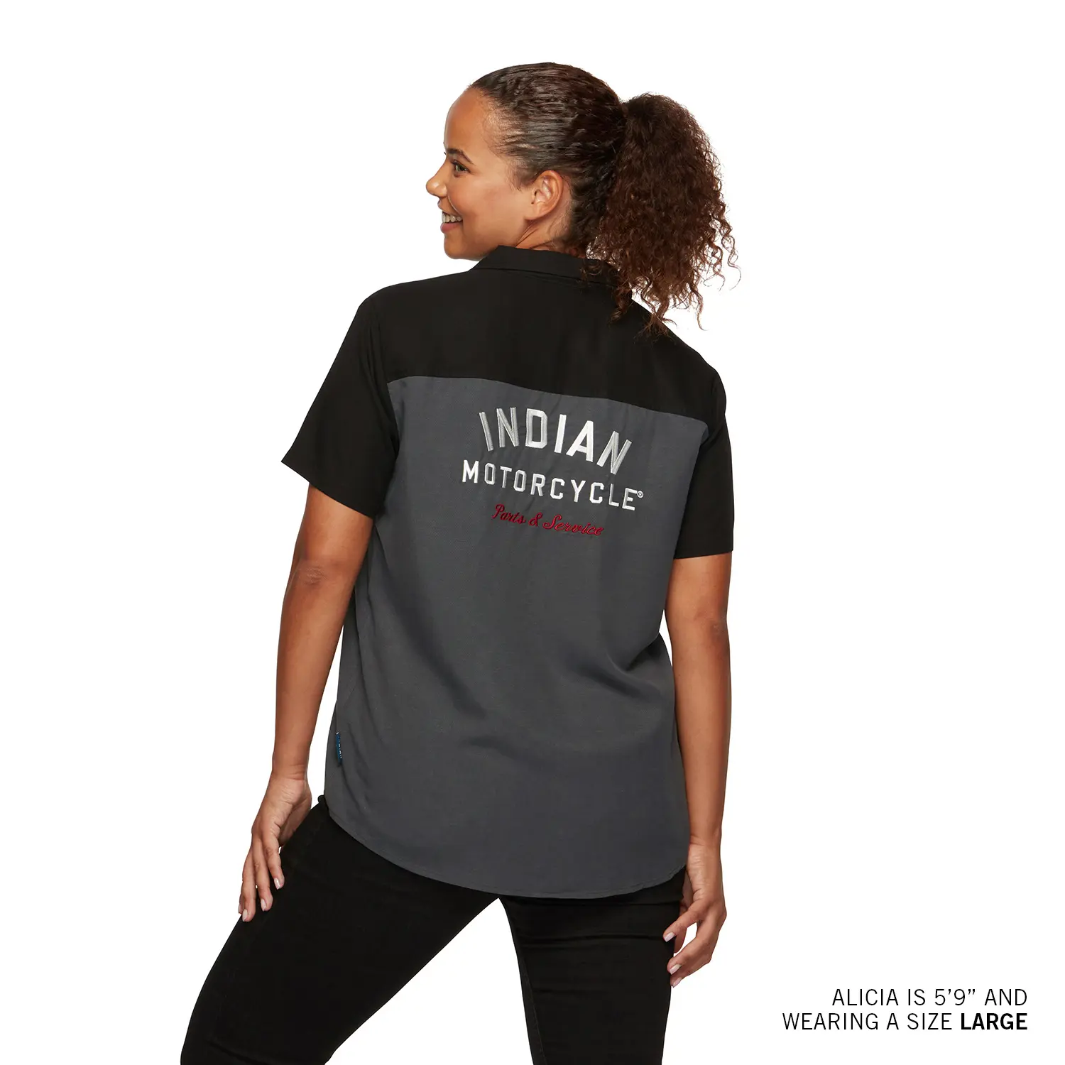 Women's Garage Shirt, Gray | Indian Motorcycle