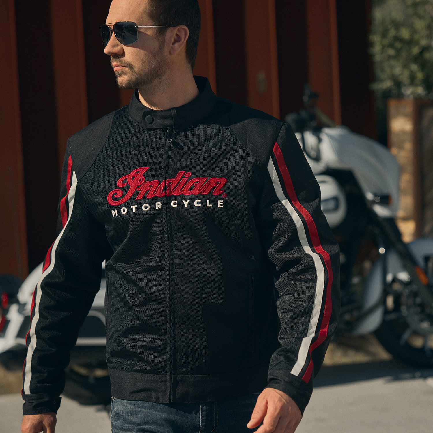 Indian Motorcycle Men's Milestone Mesh Jacket Black 2833392 | eBay
