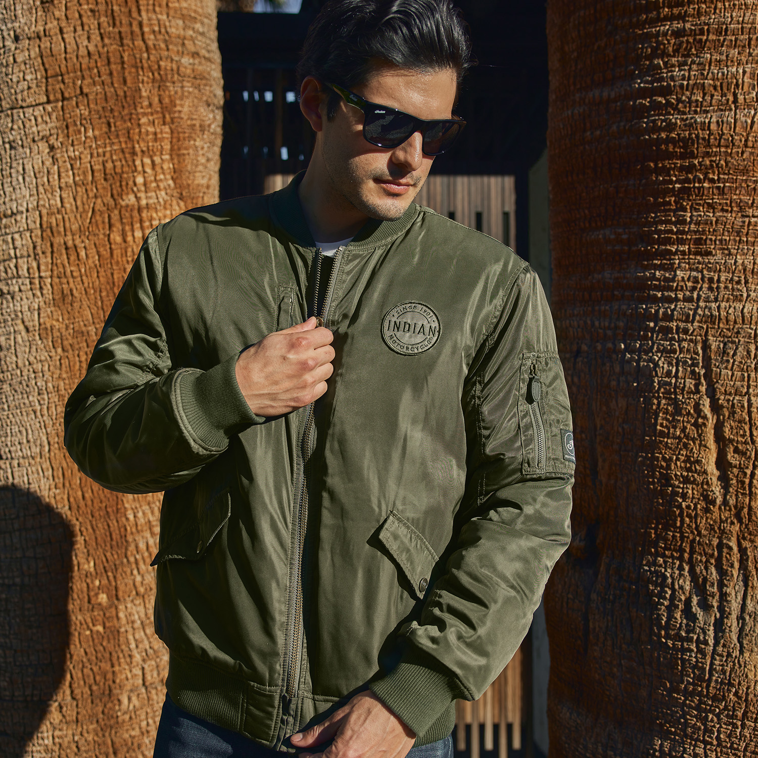 Men's Rockford Bomber, Green | Indian Motorcycle