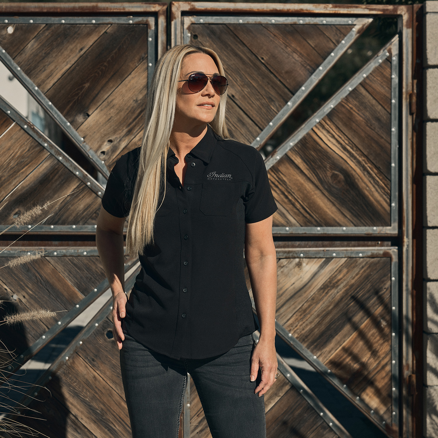 Women's Performance Headdress Shirt, Black | Indian Motorcycle