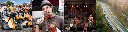Bikes, Blues & BBQ in Fayetteville, AR.