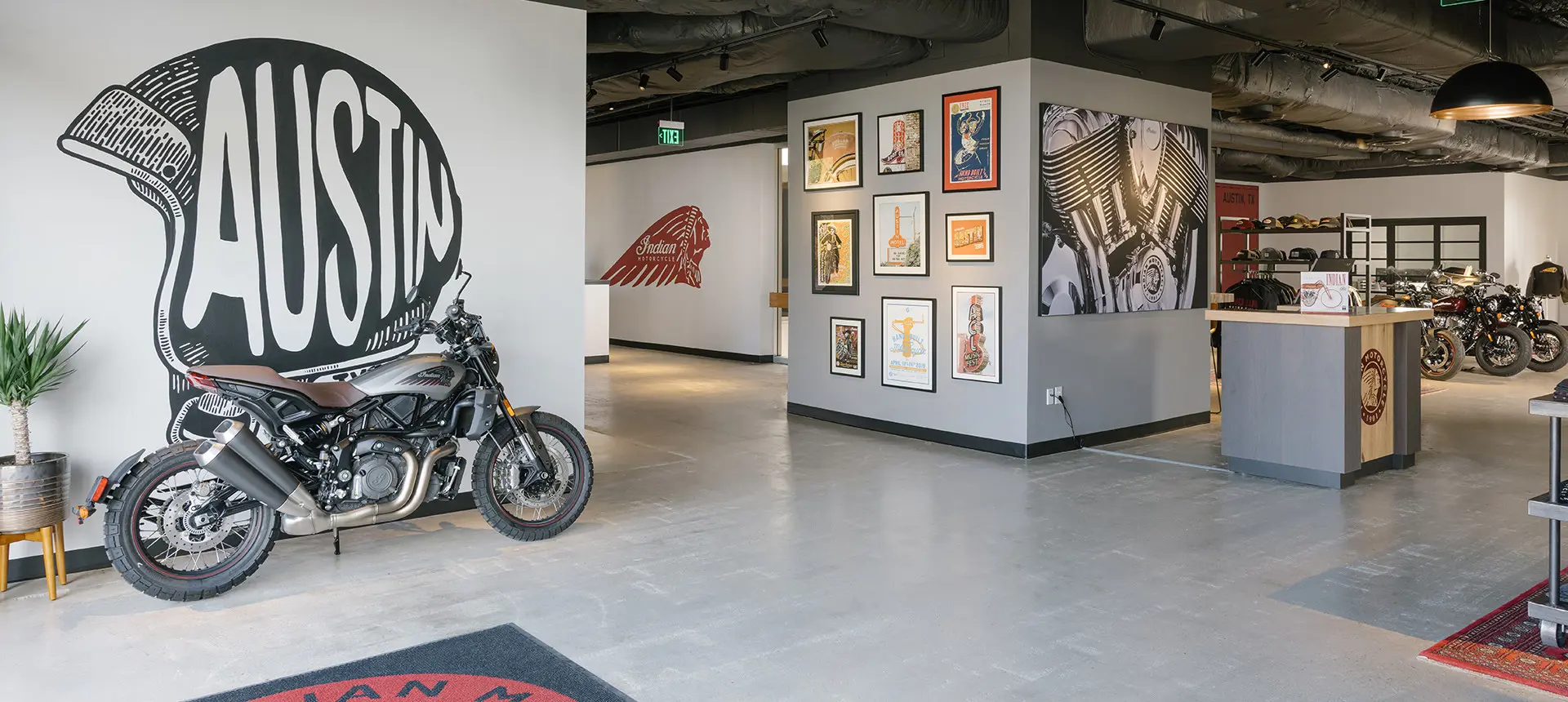 Indian Motorcycle dealer sales floor