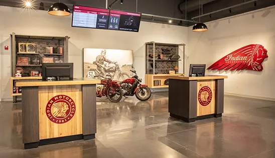 Indian Motorcycle service kiosk