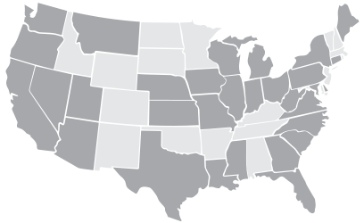 Mapa que destaca los estados clave con oportunidades para volverse concesionario de Indian