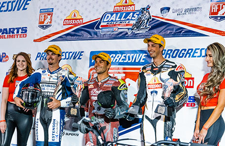 Indian Motorcycle Racing and Reigning AFT SuperTwins Champion Jared Mees Win Big at Dallas Half-Mile