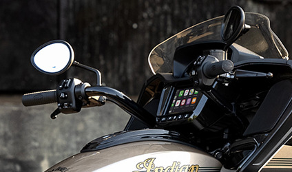 closeup of the ride command screen