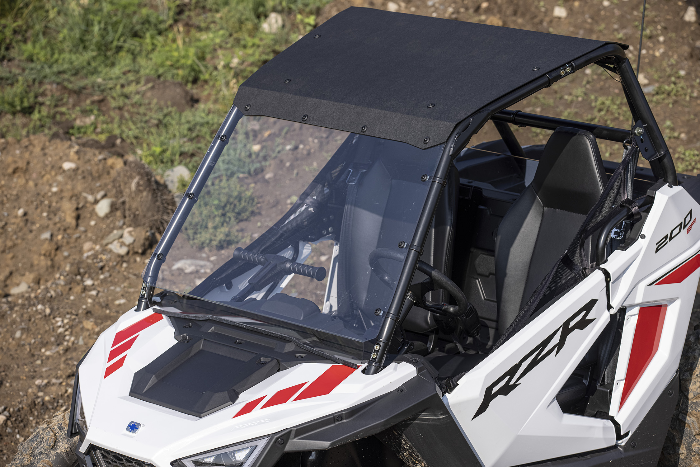 Mini Youth RZR 200 Poly Windshield, Rear Panel & Poly Roof
