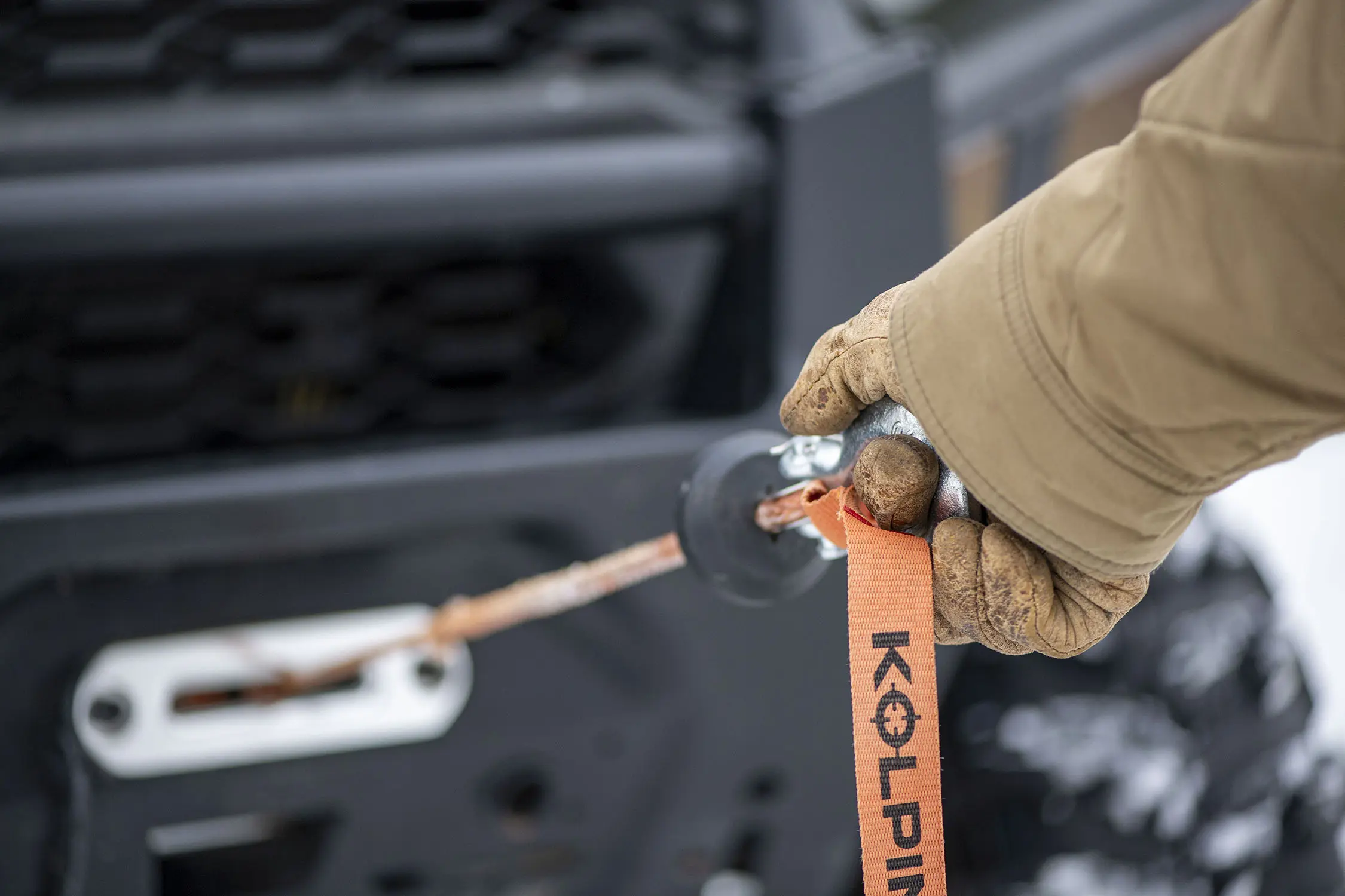Weißen Seilwinden-Halterung – Für Polaris Ranger 1000, 900, 570 XP Crew Und Pro XD – Robuste Stahlhalterung