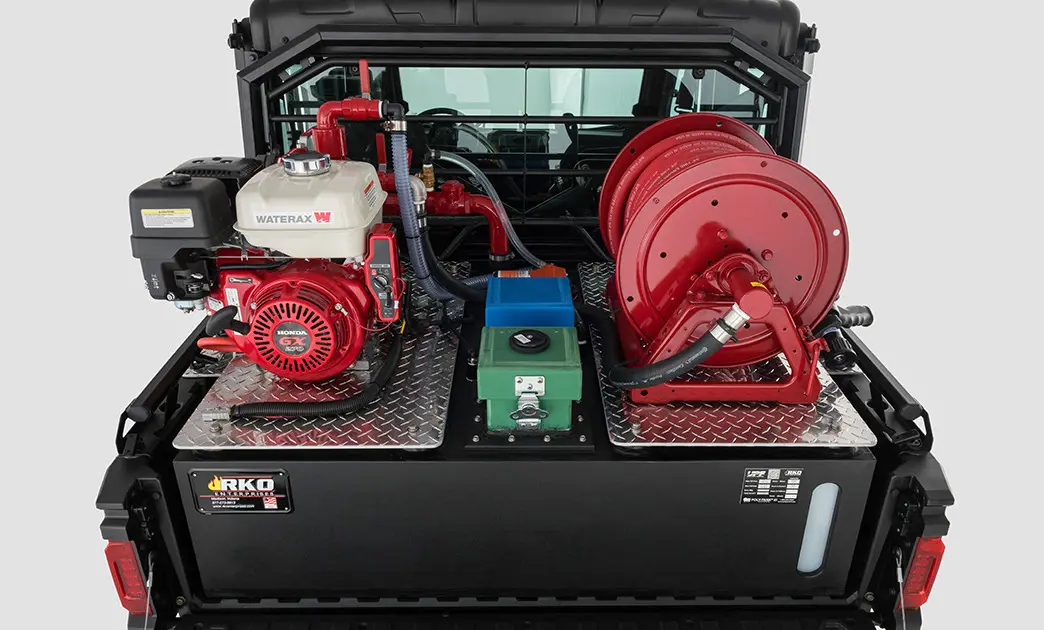 premium fire fighting and rescue package installed on a polaris ranger utv