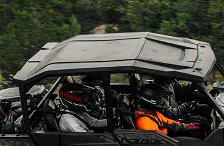 Polaris General XP 4 1000 side by side with a roof accessory installed