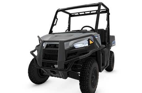 ranger ev equipped with a front brush guard