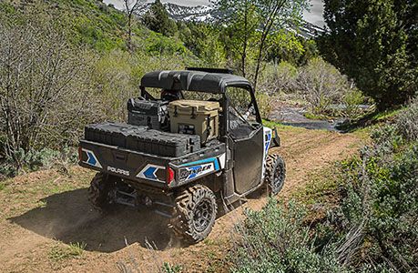 ranger ev equipped with multiple storage options