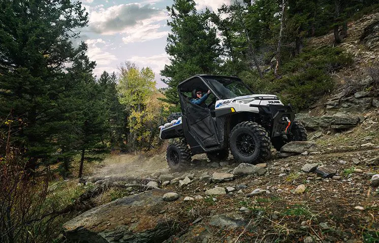 passenger side view of a ranger xp kinetic side by side
