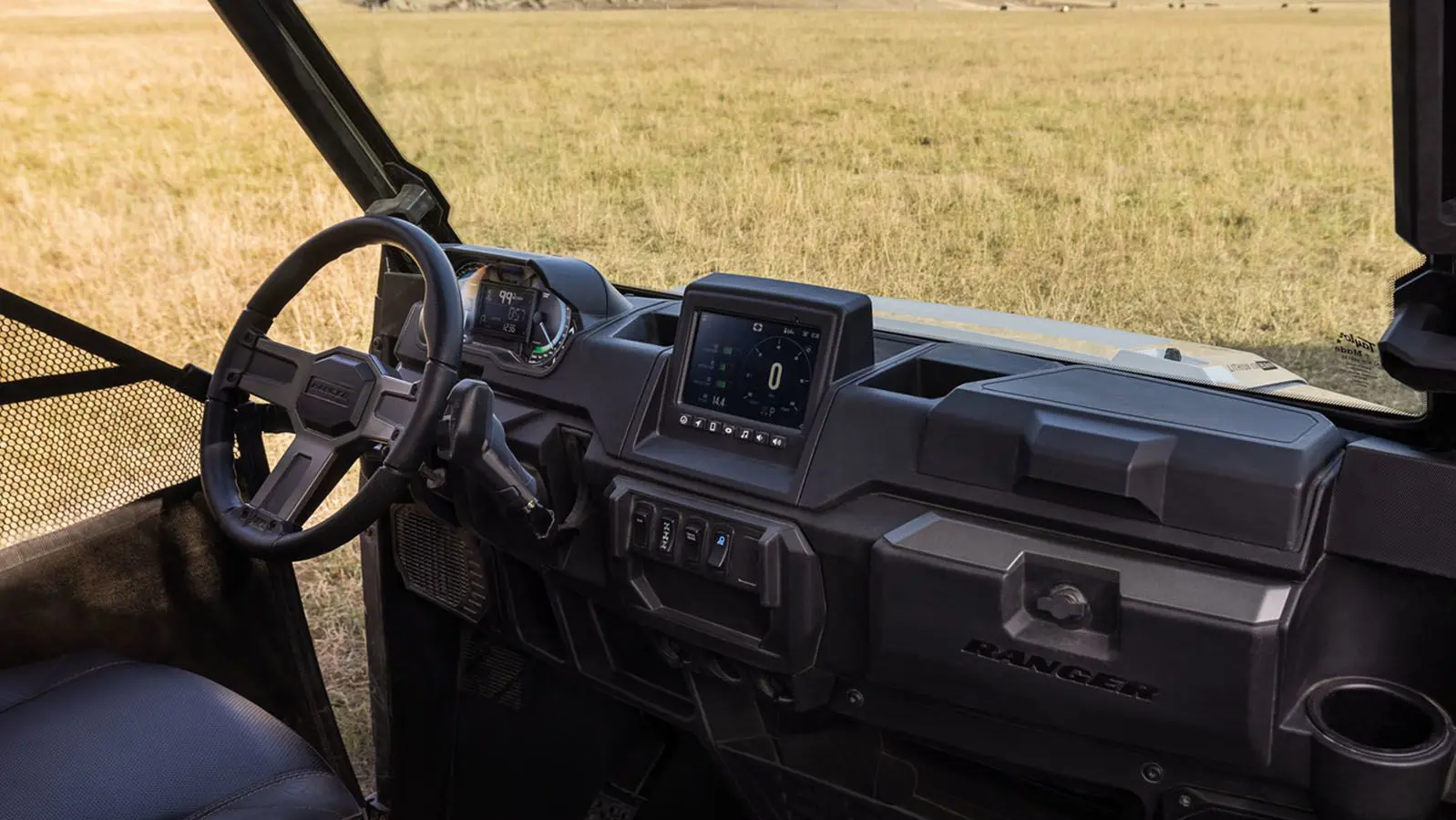 dashboard and steering column in a ranger xp kinetic side by side