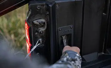 aux power in the cargo bed of a ranger xp kinetic side by side