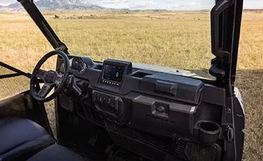 dashboard and steering column in a ranger xp kinetic side by side