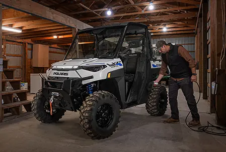Explore charging options of Polaris Electric Off-Road Vehicles.