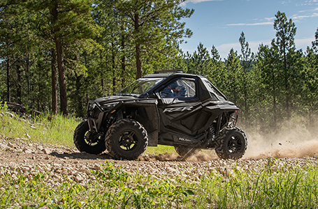 rzr pro xp riding down a trail