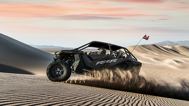 RZR Pro XP riding uphill on a dune
