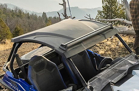 rzr trail with poly sport roof accessory installed
