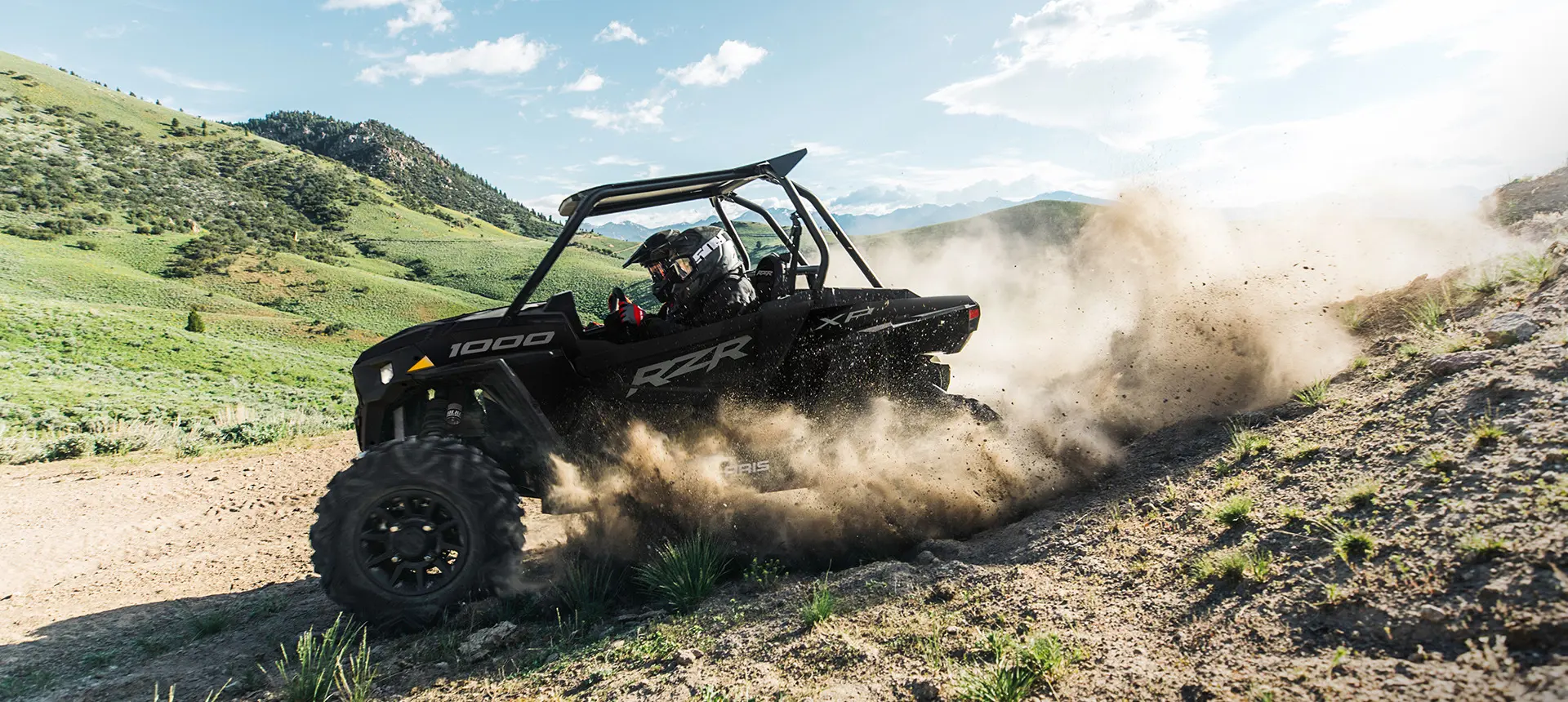 RZR XP 1000 riding downhill