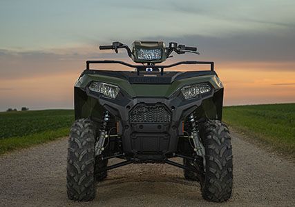 class leading 11.5" ground clearance on the sportsman 570 atv
