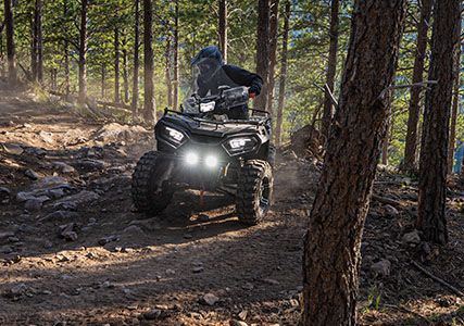 sportsman 570 driving downhill with smooth engine braking