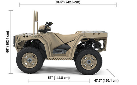 Specs: Polaris Sportsman MV850 Military Tan | Polaris Government & Defense