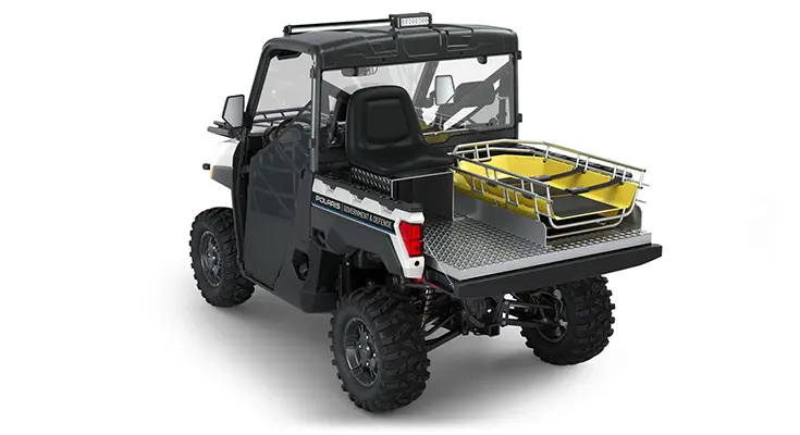 Side view of a polaris RANGER XP 1000 Premium with the Deluxe Rescue and Patrol Package