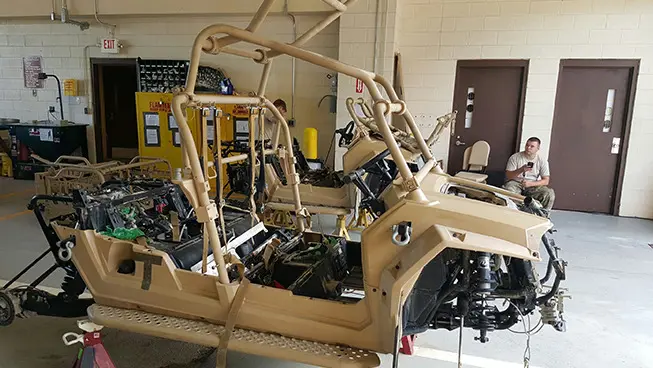 Chassis of a Military Vehicle
